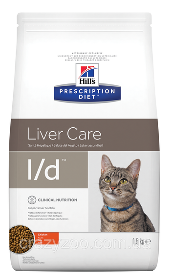 Сухой корм для котов Hill's Prescription Diet Feline l/d Chicken с курицей 1.5 кг 8695