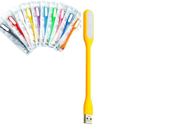 Лампа гнучка USB TRIZAND 13175 жовтий (золотий) колір LED 5V 1.2W ліхтарик підсвітка нічник для ноутбука повербанку і т.п.