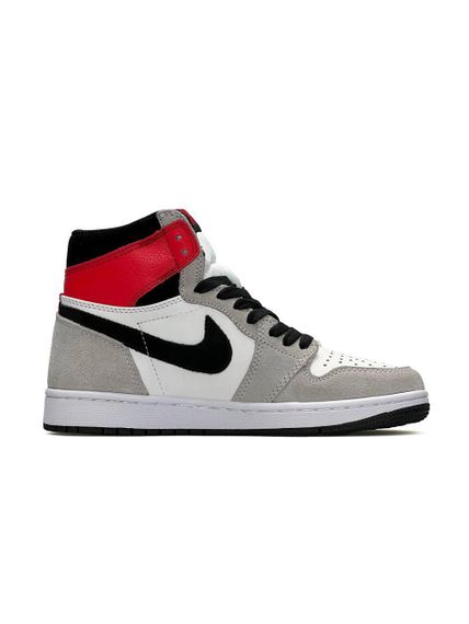 Жіночі кросівки N-ike Air Jordan 1 High Grey Black Red , В'єтнам , весна / літо / осінь