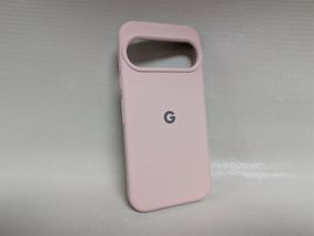 Чехол для Google Pixel 10 Pro / Гугл Пиксель 10 Про, Lakshmi, с логотипом, мягкий, противоударный, софттач, пудровый