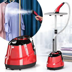 Вертикальный отпариватель для одежды Garment Steamer 2000W / Красный Паровой утюг для всех видов ткани