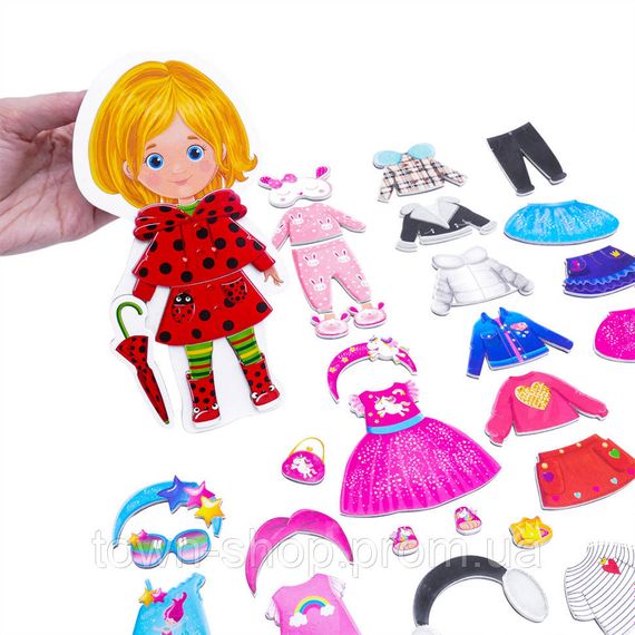 Настольная игра Магнитная одевашка "Trendy girl" Vladi Toys VT3702-23 укр | Зображення 2