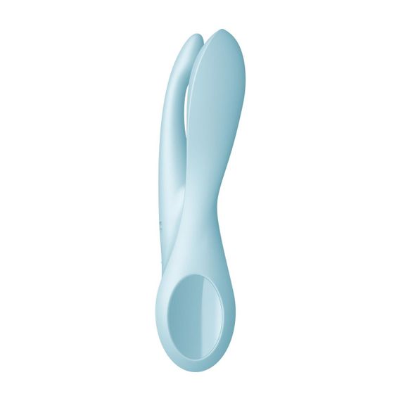 Кліторальний вібратор Satisfyer Threesome 1 Light Blue з трьома гнучкими пальчиками Sex Aura | Зображення 2
