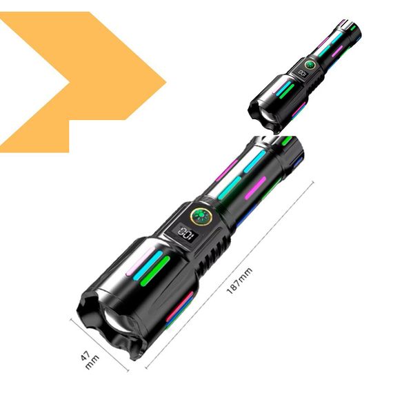 Ліхтар NIGHT VISION FLUORESCENCE G671/G25 з білим лазерним LED, 1х26650/3xAAA, Power Bank, ЗУ Type-C, zoom (47312-671_455) | Зображення 1