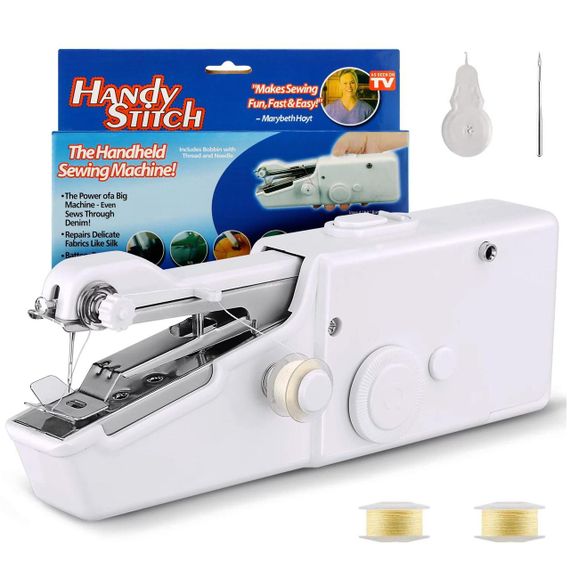 Ручна швейна машинка, на батарейках, Handy stitch (WJ-07) / Портативна міні машинка для шиття