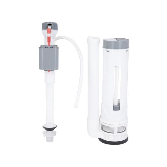 Qtap HY4(Kolibri) комплект арматури для бачка унітаза-моноблок з подвійною круглою кнопкою змиву та клапаном нижнього подавання води, 3/6L | Зображення 3