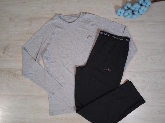 Піжама чоловіча True Style лонгслів + штани