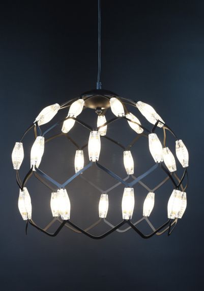 Люстра світлодіодна підвісна LED світильник для квартири на стелю лед 26280 Чорний 42-200х40х40 см. | Зображення 4