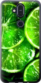 Чохол на Nokia 8.1 Зелені часточки лимона "852u-1620-2448"