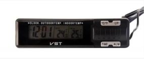 Автомобільний годинник із термометром VST-7065