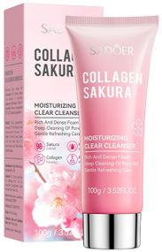 Пенка для лица Sadoer Collagen с экстрактом сакуры, 100г