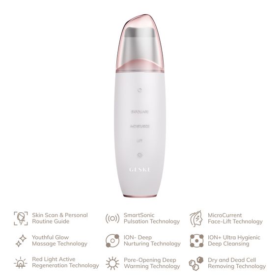 Мікрострумовий скрабер для шкіри та усунення чорних точок GESKE MicroCurrent Skin Scrubber&Blackhead Remover 9в1 starlight | Зображення 1
