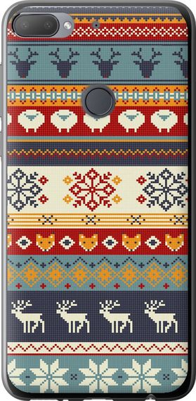 Чехол на HTC Desire 12 Plus Рождественский орнамент "3303u-1485-17620"