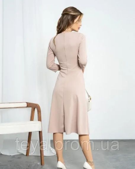 Плаття для жінок колір бежевий розміри S, M, L, XL FI_008588 | Зображення 2