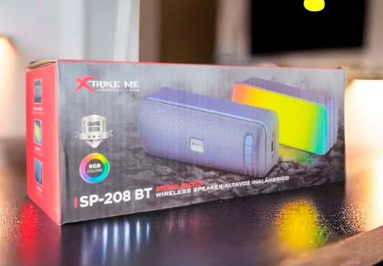 Блютуз Bluetooth колонка Xtrike ME SP-208BT беспроводная стереосистема с RGB подсветкой | Зображення 6