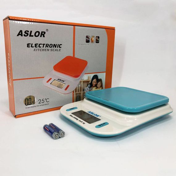 Ваги кухонні 109, 2 кг (0.1 г), термометр. LO-516 Колір: блакитний | Зображення 8