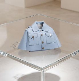 Жіноча сумка через плече у формі куртки "Jacket Style" — Блакитна