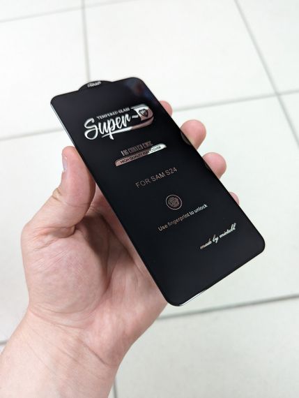 Захисне скло Super 5D Samsung S24 FullGlue чорне