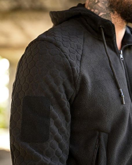 Тактична флісова кофта сота чорна ПП7963 | Зображення 6