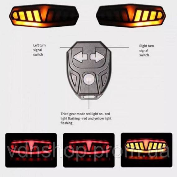 Задний стоп сигнал для велосипеда FY-1828, Повороты стоп сигнал для велосипеда Задний велосипед AN-81 | Зображення 5