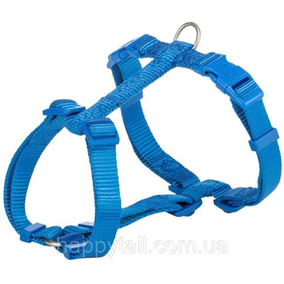 Шлея для собак Trixie Premium H-harness анатомічна регульована синя XXS–XS 20–32 см 10 мм