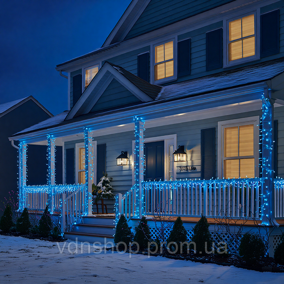 Гирлянда Рождественская фея уличная 50 м 500 LED белый провод Синий CF500L50MWBL | Зображення 6
