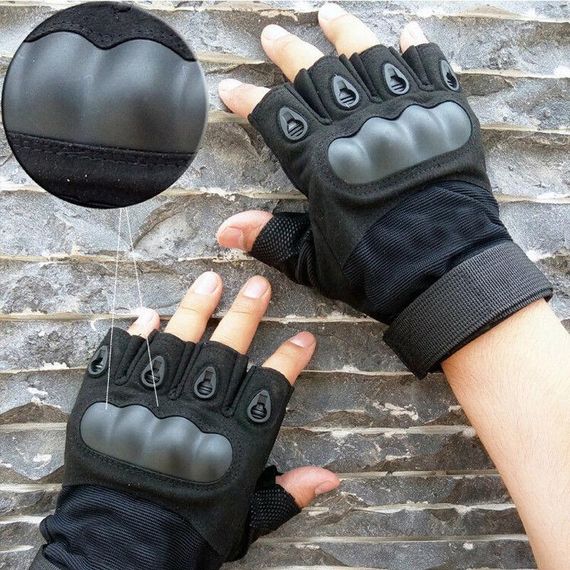 Перчатки тактические Primo Tactical беспалые, размер L - Black | Зображення 3