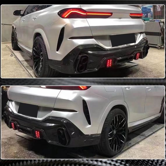 Дифузор заднього бампера (для M-Sport, 2018-2022, Карбон) для BMW X6 G06 2019- рр | Зображення 2