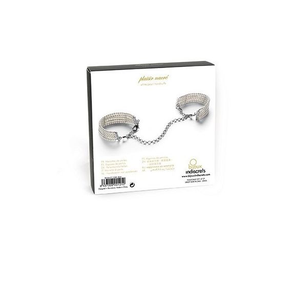 Браслети - наручники  PLASIR NACRE  білі перли  Bijoux Indiscrets (Іспанія) sexstyle | Зображення 5