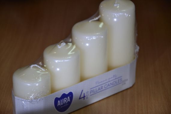 Набір свічок 4 шт. циліндр Bispol AURA Candles Молочний (sw50/4-011) | Зображення 7