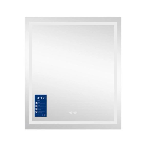 Дзеркало Qtap Mideya (MI1) 700х800 з LED-підсвічуванням Touch, з антизапотіванням, димером QT2078DCF7080W | Зображення 2