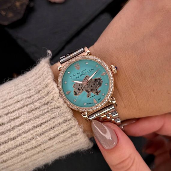 Годинник наручний Awarder 047 Silver-Gold-Blue | Зображення 5