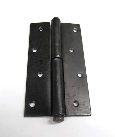 Петля дверная металлическая правая 130 мм, черная навесная для ворот