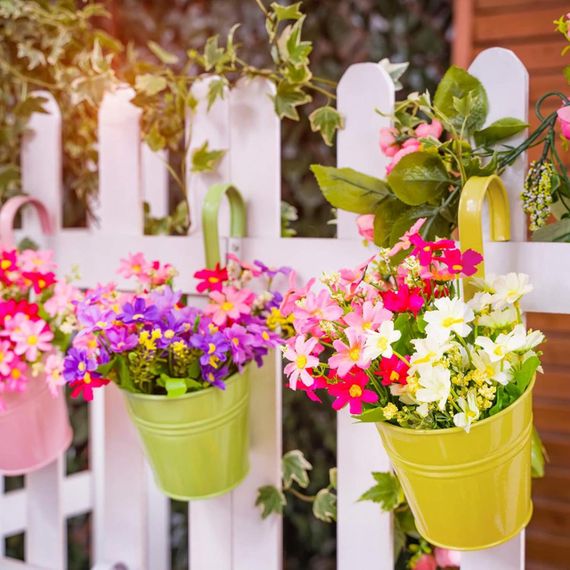 Набір металевих підвісних квіткових горщиків RIOGOO (8 шт, середній розмір) | Зображення 6