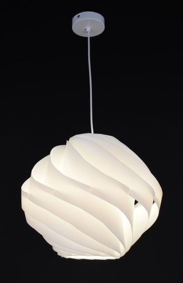 Люстра підвісна на 1 лампочку 27927 Білий 35-180х40х40 см. | Зображення 1