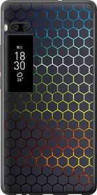 Чехол на Meizu Pro 7 Plus Переливающиеся соты "498u-1131-17620"