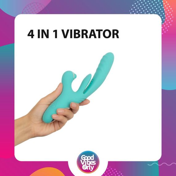 Вібратор-кролик Good Vibes Only - Lisa Thrusting Rabbit Vibrator with G-Spot Stimulator Sex Aura | Зображення 9
