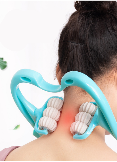 Масажер ручний для шиї 6-колісний Синій, Рожевий | Зображення 3