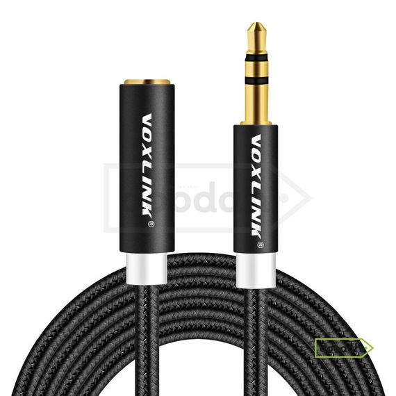 Кабель аудіо - 3.5 на 3.5 mm F/M 1 метр - Voxlink | Зображення 1