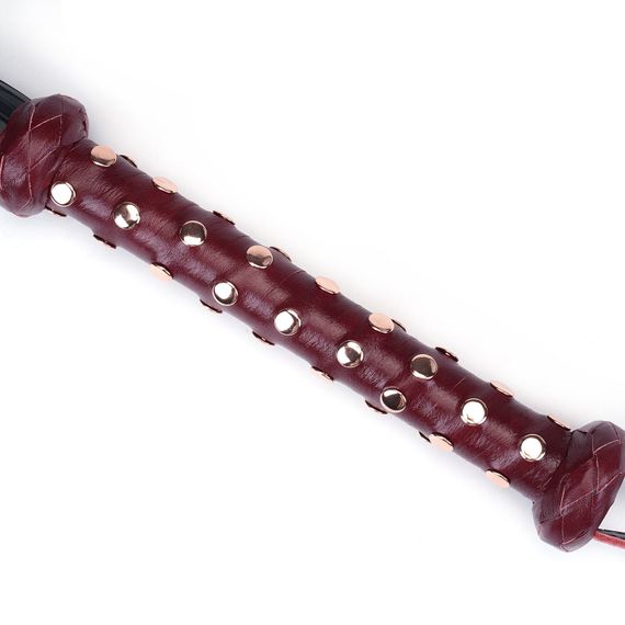 Флогер Liebe Seele Wine Red Studded Flogger, натуральна шкіра | Зображення 2