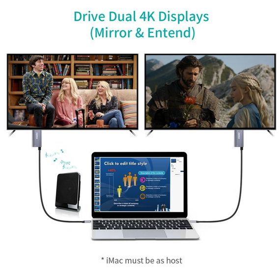 Кабель Choetech XCH-M180GY, USB-C на HDMI, 1.8м | Зображення 4