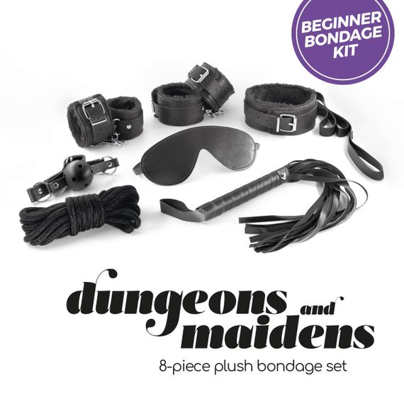 Комплект для БДСМ CRUSHIOUS Dungeons & Maidens чёрный, 8 предметов Sex Aura | Зображення 2