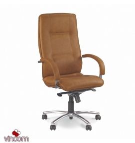 Кресло Новый Стиль STAR steel chrome (Кожа Сплит SP-A)