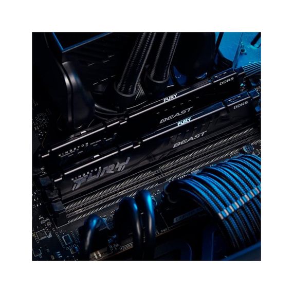 Модуль пам'яті для комп'ютера DDR5 64GB (2x32GB) 5600 MHz Fury Beast Black Kingston Fury (ex.HyperX) (KF556C36BBE2K2-64) | Зображення 8