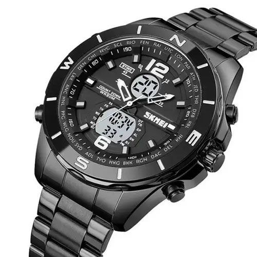 Годинник наручний чоловічий SKMEI 1670BKWT BLACK-WHITE. Колір: чорний | Зображення 2