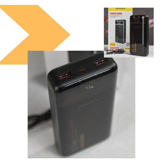 Power Bank AWEI P78K 20000mAh 22.5W (47193-P78K_907) | Зображення 1