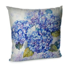 Подушка диванная с бархата Гортензия 45x45 см (45BP_FLORA017)