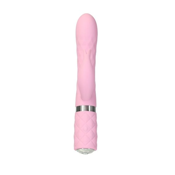 Розкішний кролик з ротацією та вібрацією Pillow Talk Lively Pink, кристал Сваровскі | Зображення 2