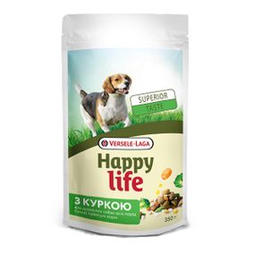 Сухий корм для собак з куркою та овочами Happy Life Adult Dinner with Chicken 350 гр