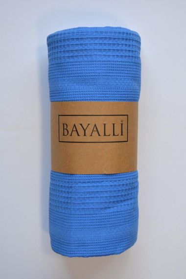 Вафельне простирадло-покривало Bayalli 200×230 см. Mavi